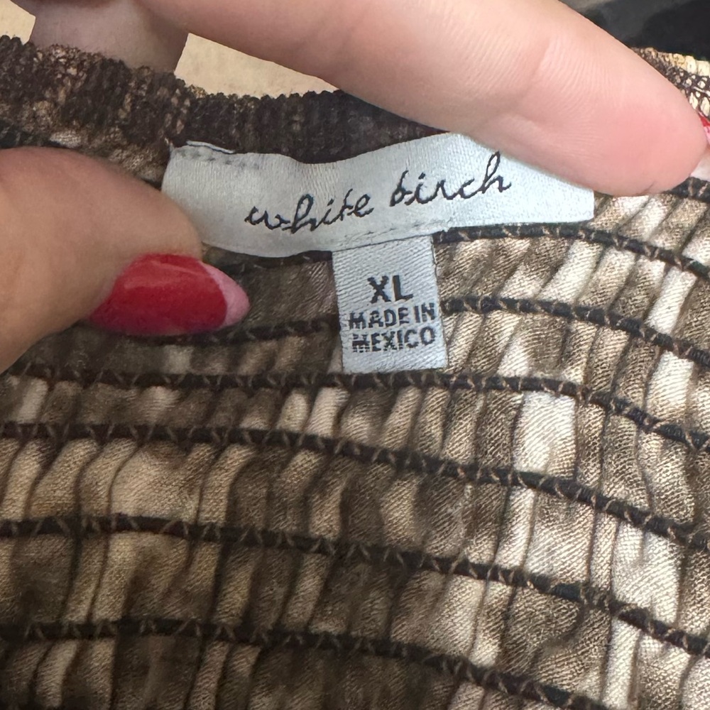 White Birch Leopard Print Blouse - Picture 2 of 8